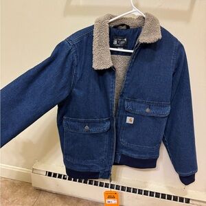 carhartt denim jacket NWT